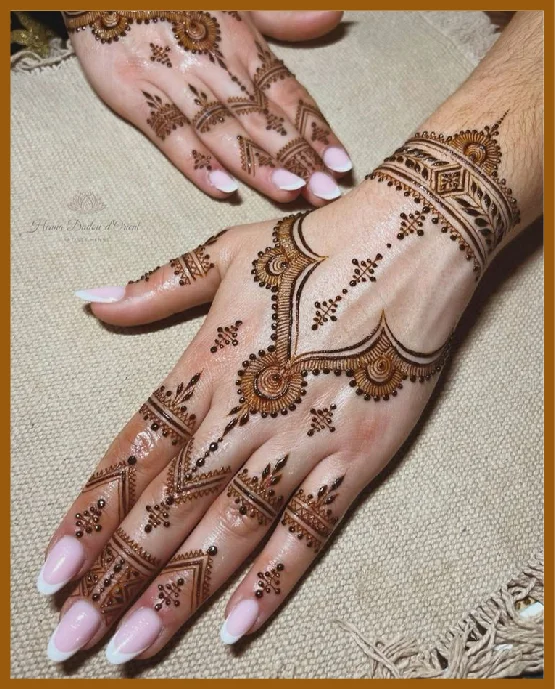 Back Hand Chain Belt Styled Modern Mehndi Design Back Hand Chain Belt Styled Modern Mehndi Design